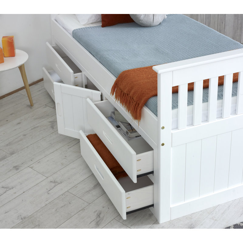 Kids UK Single - DE 90 X 190 Cm with Drawers, White