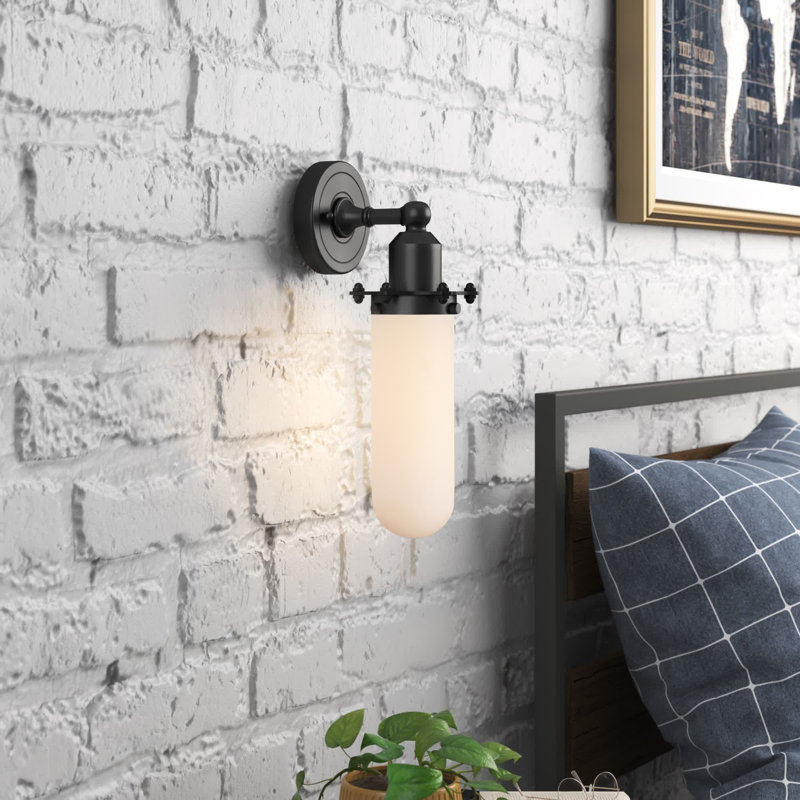 Eleanor Armed Sconce, Matte White, Oil Rubbed Bronze