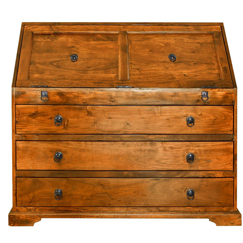 Oxford Solid Wood Secretary Desk, Honey