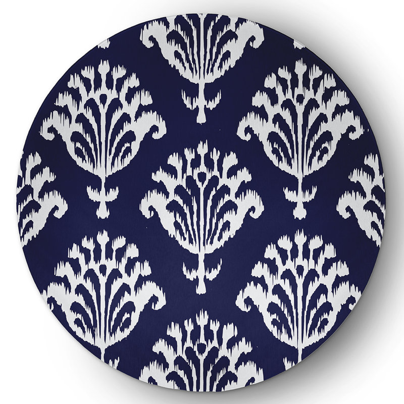Matewan Chenille Floral Indoor Rug, Round 5'