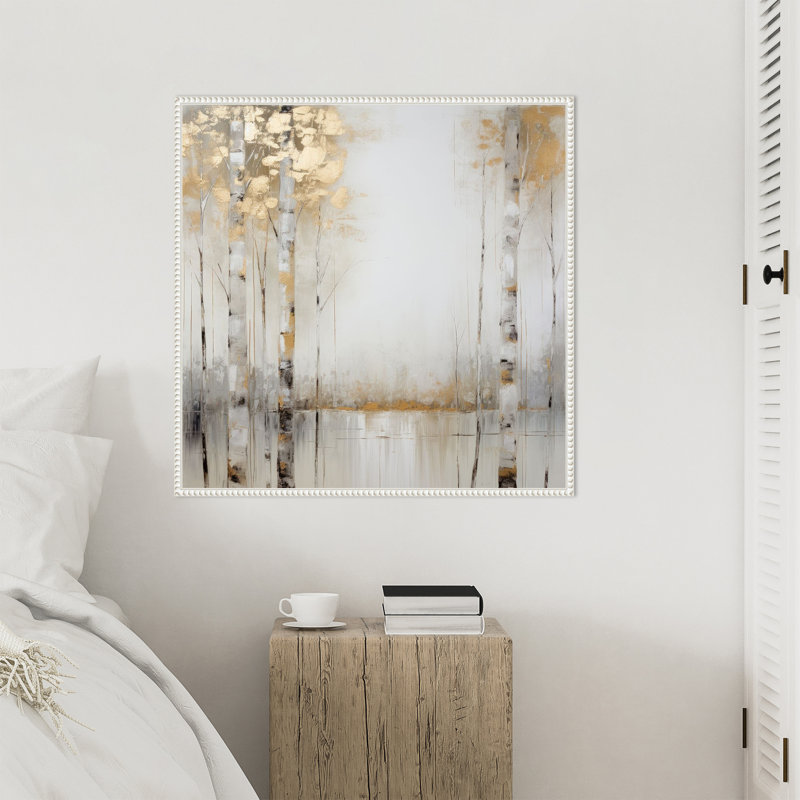 «Birches II» par Lazar studio, reproduction d'art sur toile encadrée, H 30 po x l 30 po