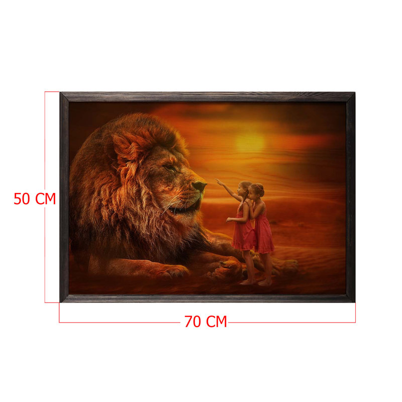 Perry Single Picture Frame Print on Wood, 50cm H x 70cm W x 2cm D