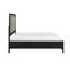 Panneaux de roseaux contemporains en bois massif rétro-éclairé à DEL avec lit à rallonge contemporain 1pc