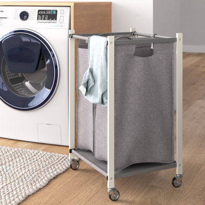 Solid Wood and Bamboo Laundry Sorter