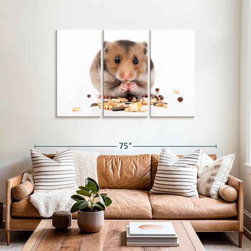 Hamster Eating Nuts And Seeds, 36" H x 57" W