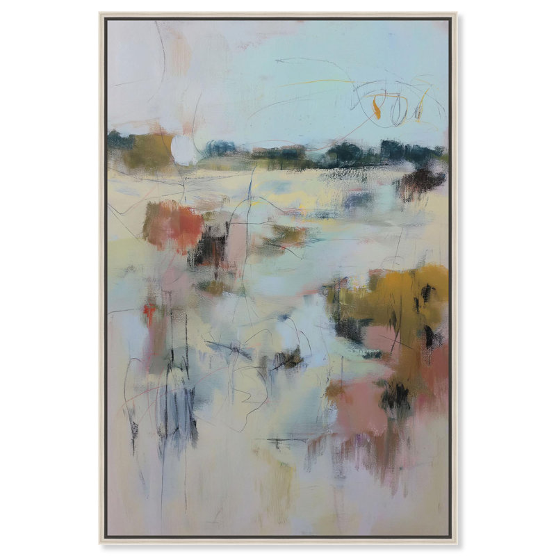«Palimpsest Wall III Modern Decor», reproduction d'art sur toile par Art Remedy, H 15 po x l 10 po, Cadre argenté