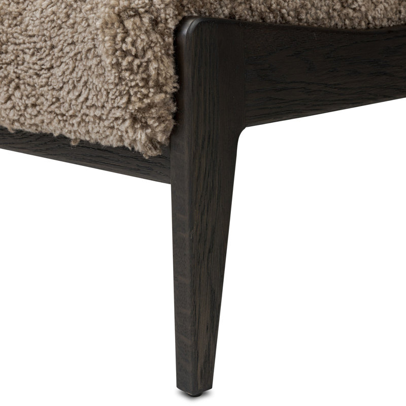 Fabian Armchair, Smoked Black Oak, Taupe Shearling