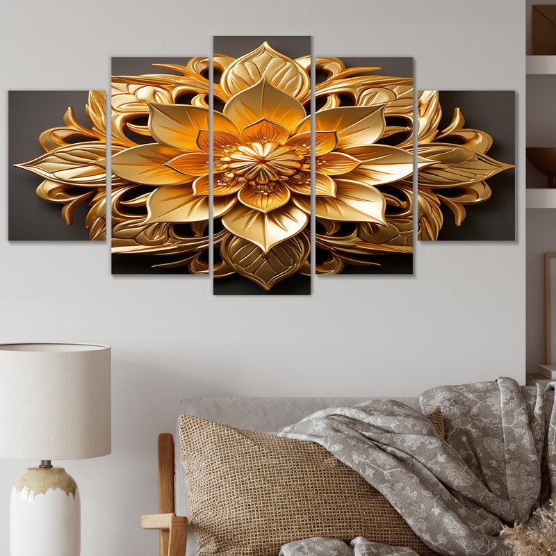 Albers - Sunflower Wall Decor - 5 Panels