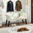 Armrest Button-Tufted Ottoman Bench