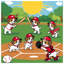 Dessin de couvertures de chiots de baseball-126744388