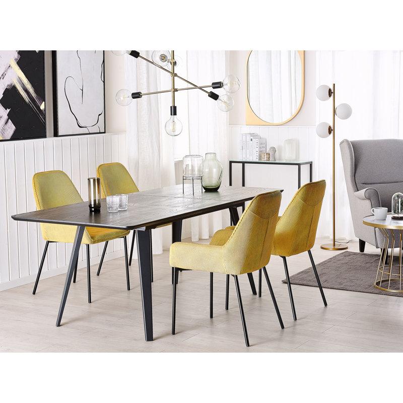 Aarv Extendable Metal Base Dining Table