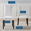 Chaises d'appoint de salle à manger à garniture cloutée en velours argenté Orchid Lind par Modway-127054695