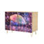 Buffet Buffet avec rangement Parasol coloré avec motif de fleurs de cerisier avec 2 portes pour le salon et la cuisine