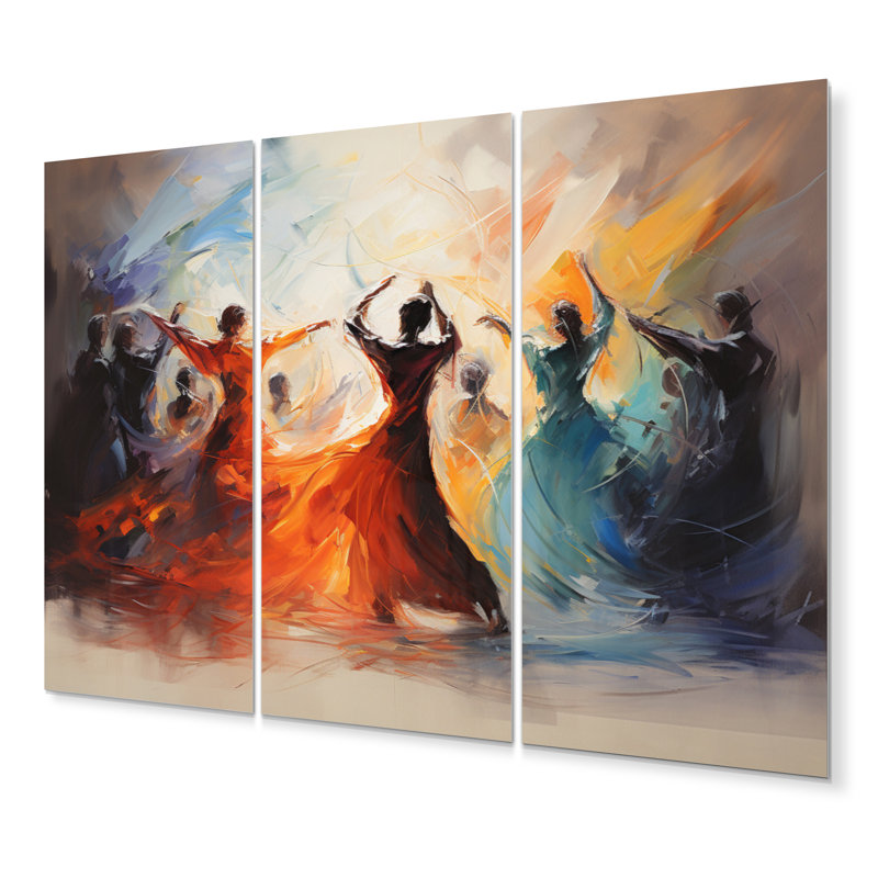 Ensemble de 3 décorations murales Soulful Dancing I