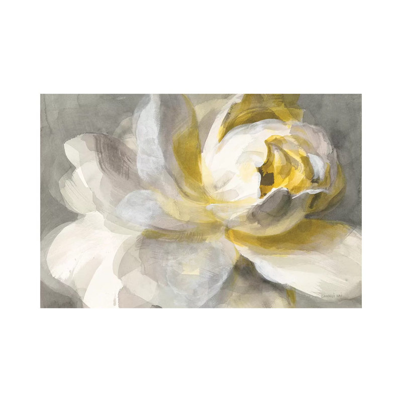 «Abstract Rose» par Danhui Nai - reproduction d'art, H 26 po x l 40 po x P 1,5 po, Toile tendue, Aucun mat