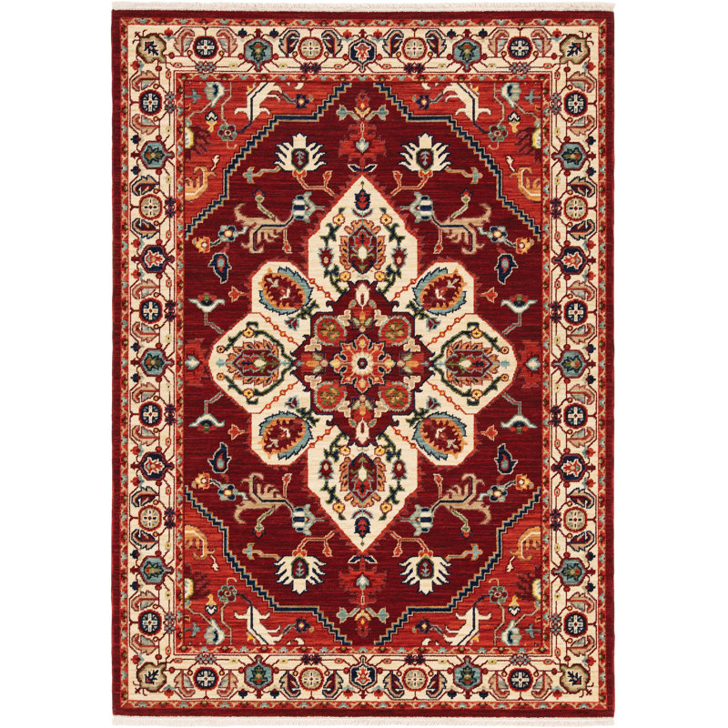 Oaklynn Performance Oriental Indoor Rug, Rectangle 3'3" x 5'