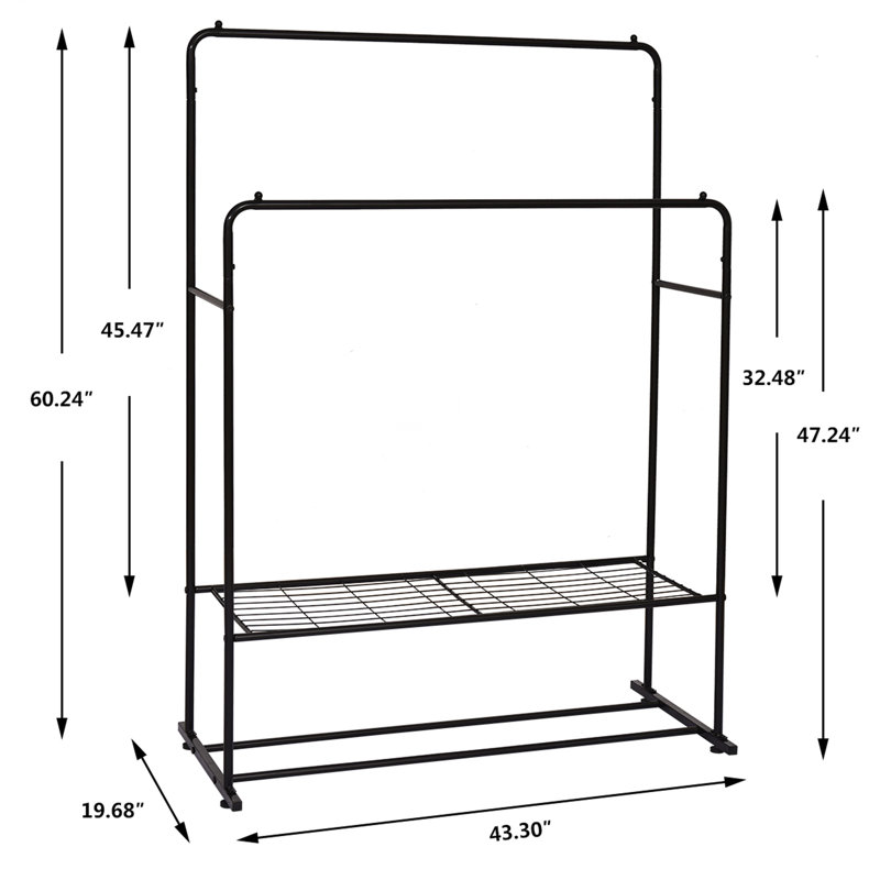 Portant à vêtements 43,3 po Novalise, Cuivre