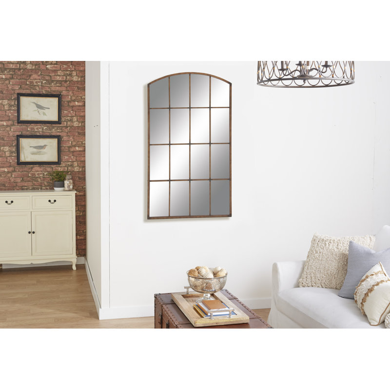Miroir mural Haider, 71 po x 39,19 po, Cuivre, Fenêtre