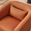 Fauteuil demi-tonneau pivotant en lin avec repose-pieds-733757785