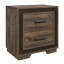 Table de chevet rustique en simili bois à deux tons avec table de chevet 1 pièce Rustic Style