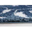 Tapis bleu à motif floral Travis Heights-894261653