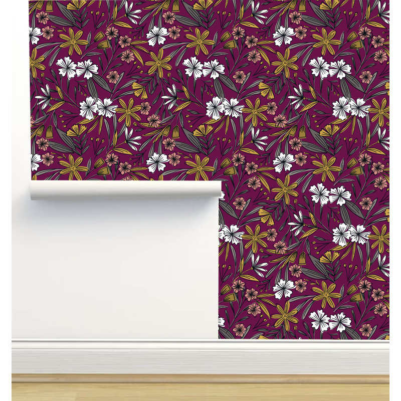 Rouleau de papier peint adhésif texturé L 6 pi x l 24 po Amy Mac Ready Designs, Marron