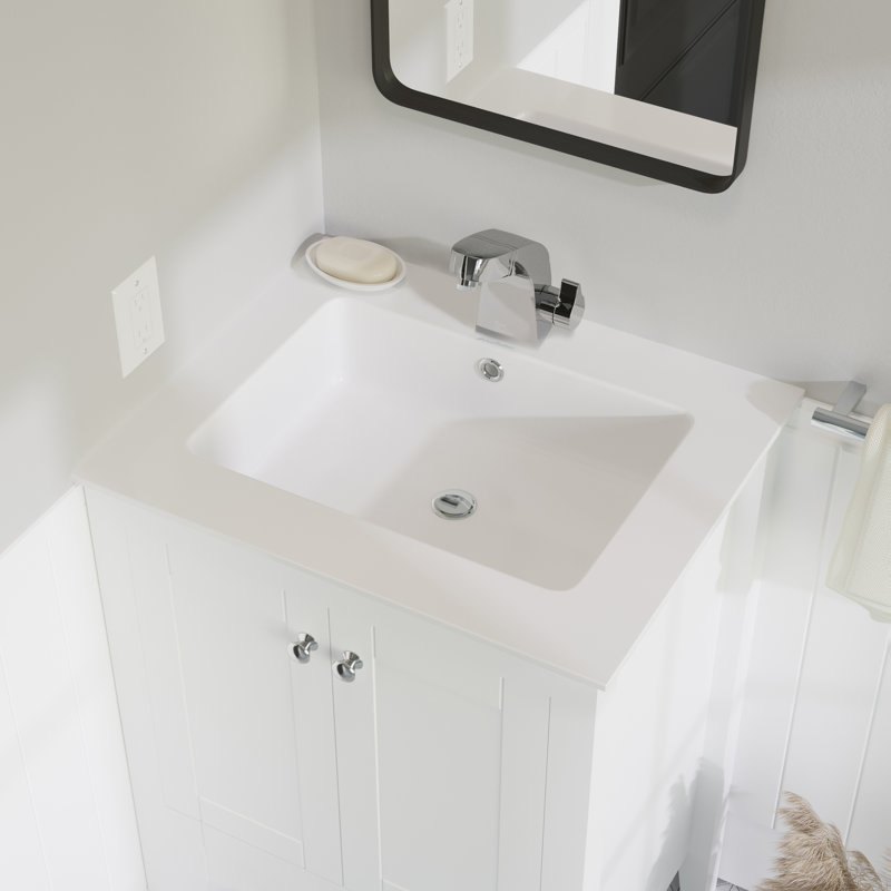 Plateau de meuble-lavabo simple 25 po Voltaire, Simple
