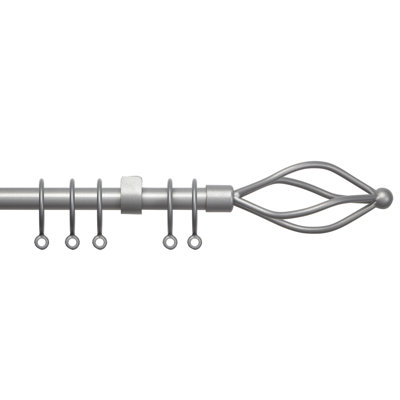 Jetta Adjustable 317.5 cm to 546.1 cm Single Curtain Pole 4.83 cm