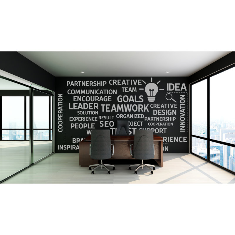 «Teamwork», décoration murale, décalcomanie de bureau, idée créative, travail d'équipe, travail d'inspiration, décoration de bureau, autocollants, murale, 140LU