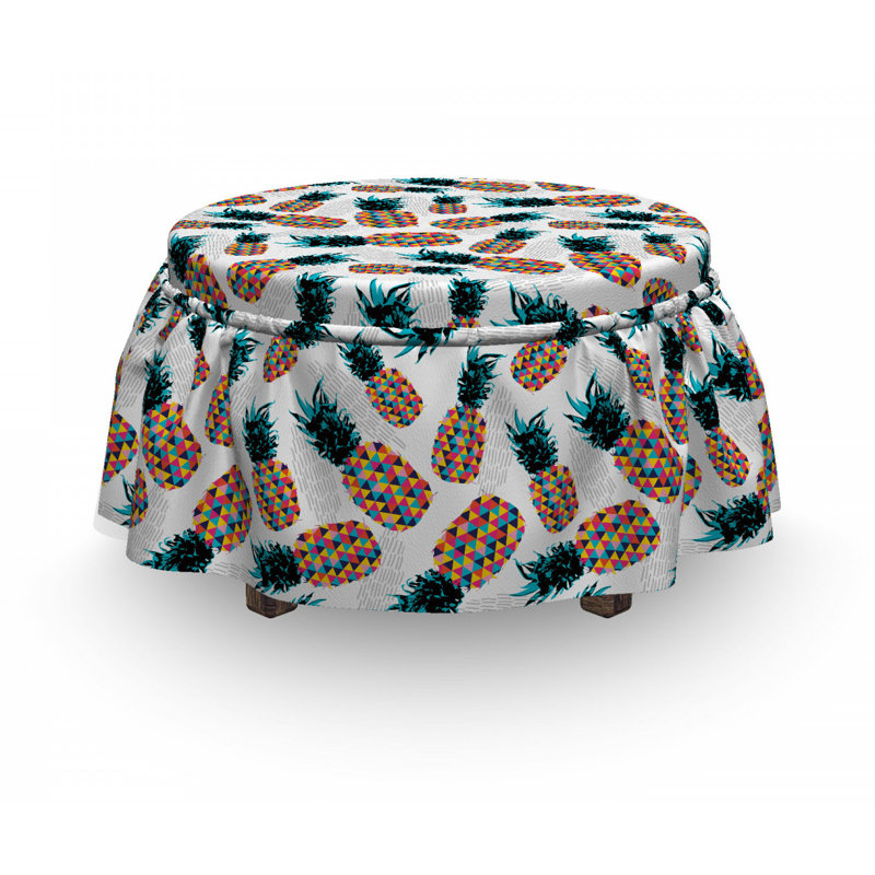Housse pour repose-pieds ananas hipster