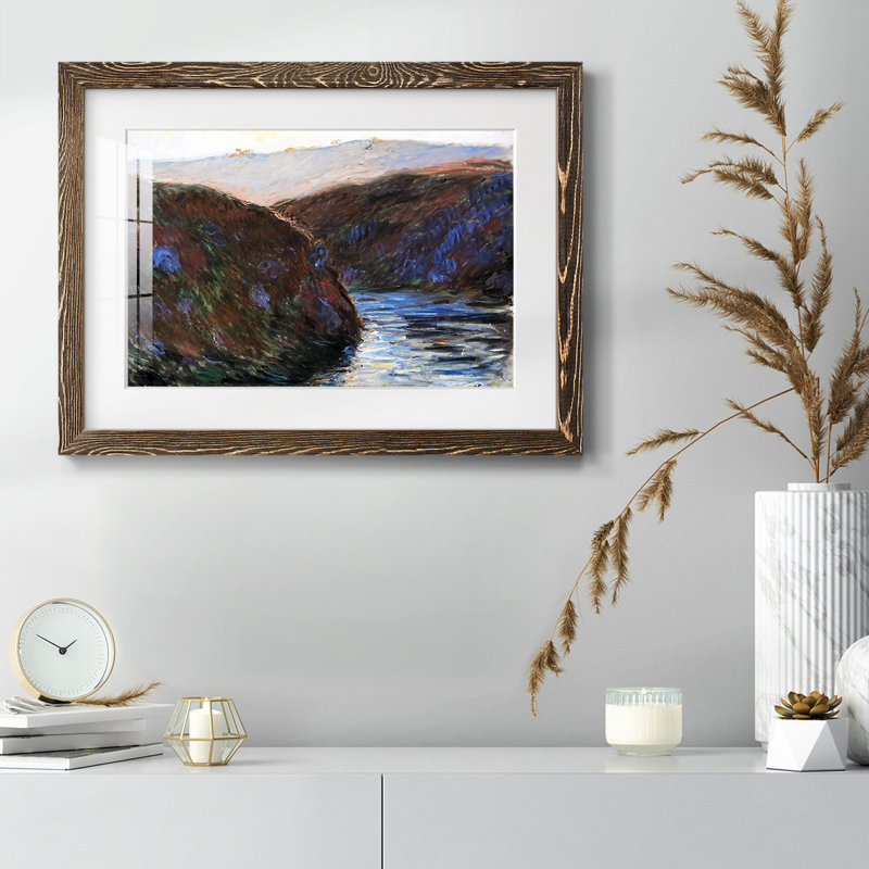 " Valley Of The Creuse, Evening Effect, 1889 ", Noyer, H 26 po x l 38 po x P 1,5 po