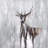 Abstract Deer in the Forest - Gray Canvas Home Decor
