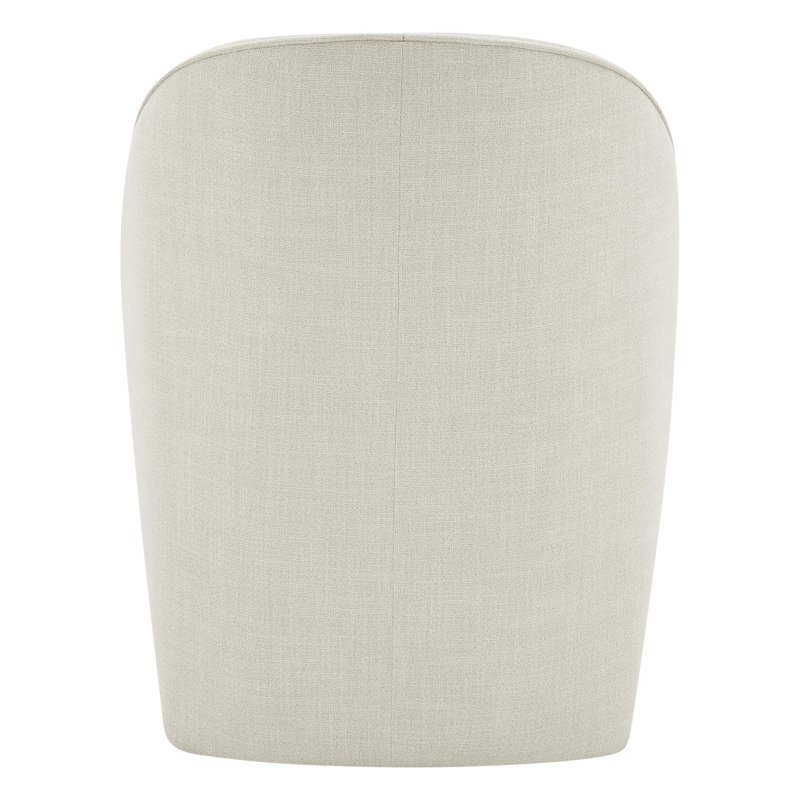 Lola Upholstered Side Chair with Swivel Casters, Polyester Beige