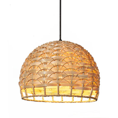 14 inch 1 light Bamboo shade pendant