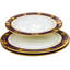 Assiette décorative faite à la main en porcelaine - ensemble de 3