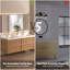 Meuble-lavabo flottant de 60 po avec comptoir en quartz et deux lavabos encastrés, tiroirs en bois massif, conception en bois cannelé