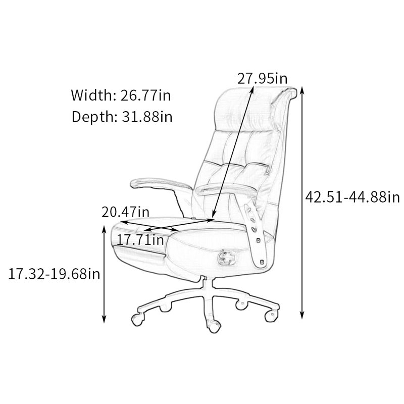 Comfort Ergonomic Office Chair with 360°Rotation
