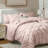 Bed-in-a-Bag Pinch Pleat Comforter Set with Bed Sheets & Memory Foam Cooling Pillows-116163018-116163017