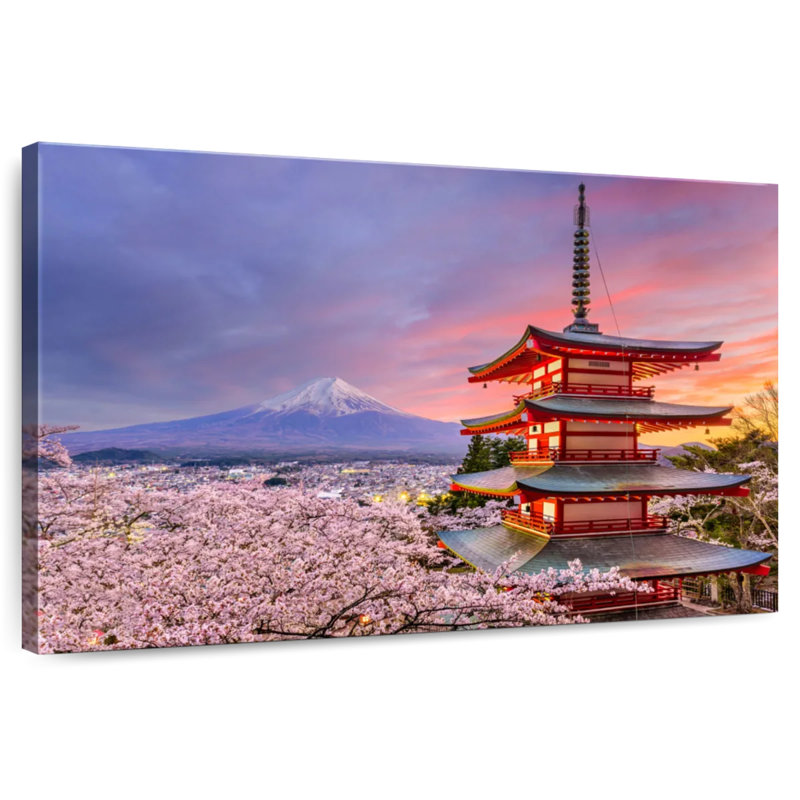 Lilie pagode et Mont Fuji, H 26 po x l 39 po