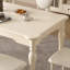 Table de salle à manger en bois de cerisier blanc crème-109663668