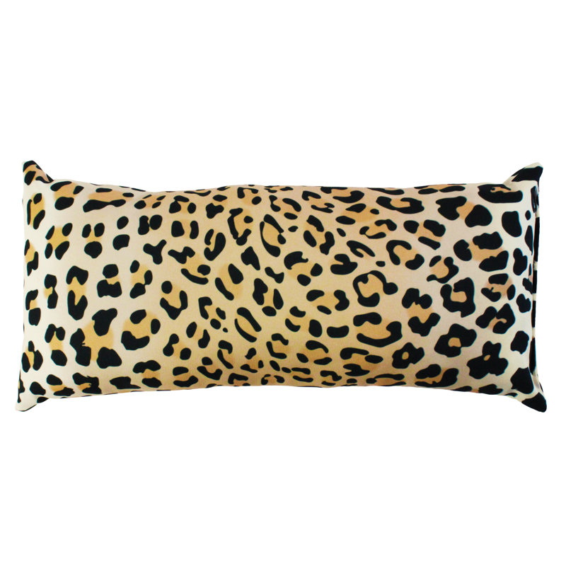 Animal Print Reversible Throw Pillow, Natural