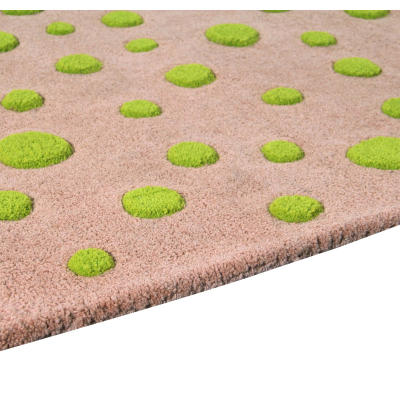 Beaumont Neon Dots Hand Tufted Wool Orange/Green Rug