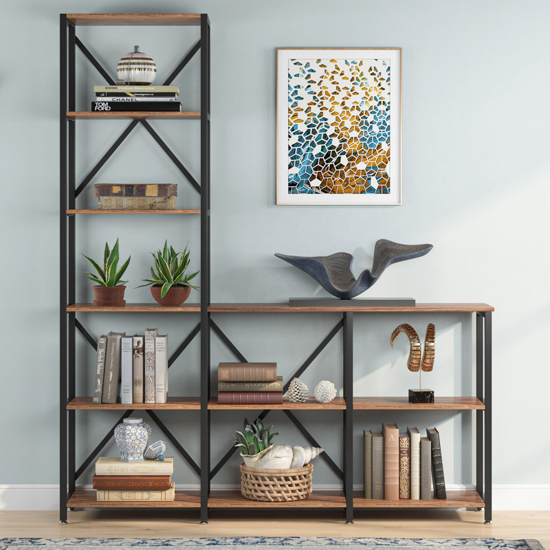 Benco Bookcase, Rustic/Black