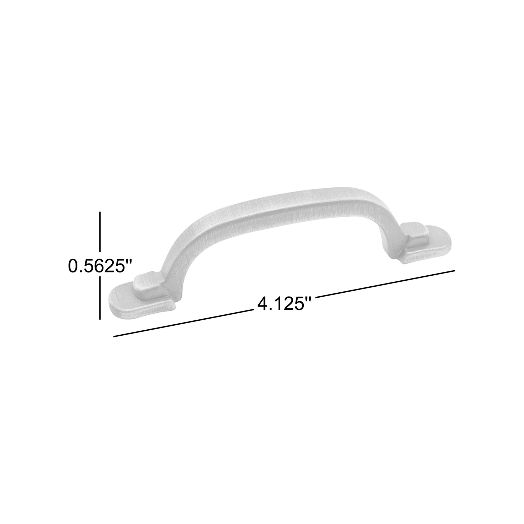 3" Center to Center Two Step Foot Rectangular Arch Pull CP Series, Oil Rubbed Bronze