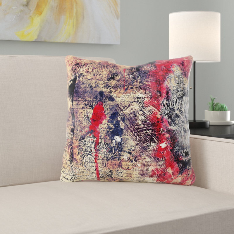 Housse et insert de coussin carré Skull, Intérieur, Microsuède