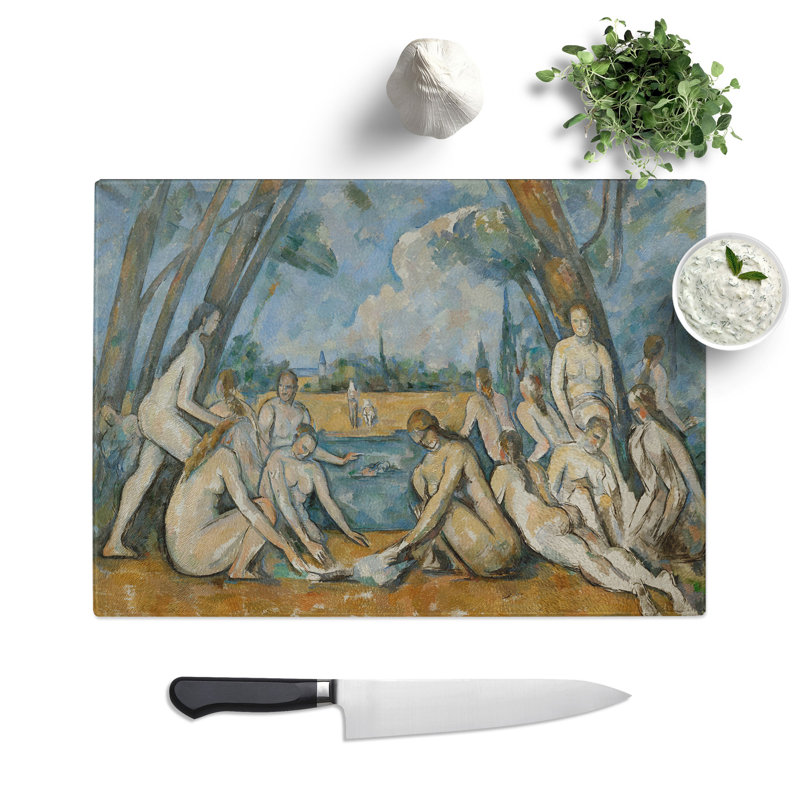 The Large Bathers by Paul Cezanne Chopping Board, 28.5cm W x 39cm L