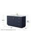 Miranda 60" Freestanding Single Bathroom Vanity with Marble Top-620175743-620175739