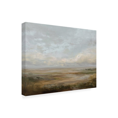 Art mural sur toile tendue - "Elysian Plains I" de Melissa Wang, décoration murale pour le salon, la chambre à coucher ou le bureau - 35 x 47