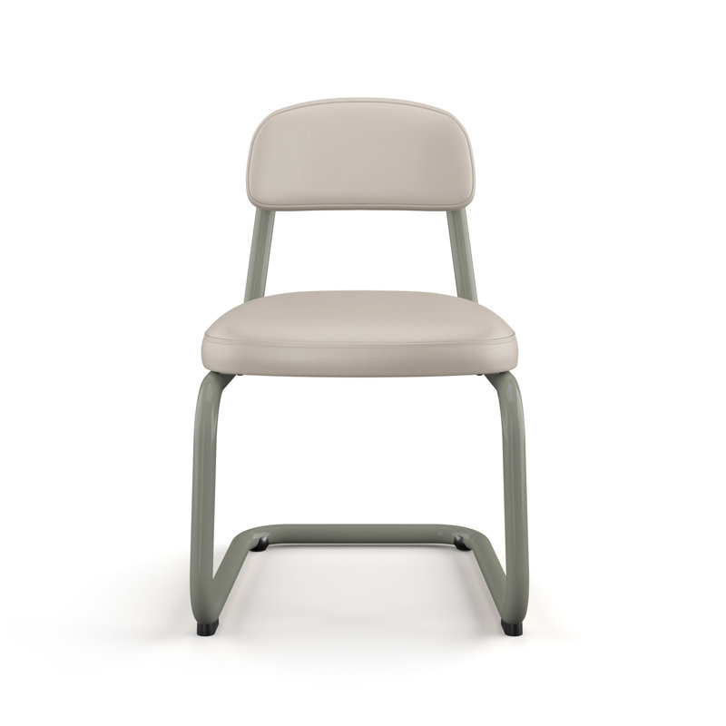 Chaise rembourrée Amisco Flynn, Crème / vert sauge