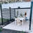 SUNJOY 10' x 12' Metal Outdoor Pergola with White Adjustable Shade Heavy‑Duty Steel Slat, Textilene Fabric, Pergola Canopy for Patio Metal, Porch, Garden, Yard